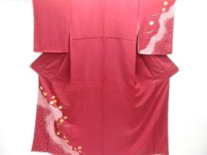 未使用品　絞り吹き寄せ模様刺繍訪問着